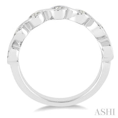 1/2 Ctw Round Cut Diamond Stack Band in 14K White Gold
