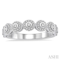 3/8 Ctw Round Cut Diamond Stack Band in 14K White Gold