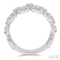 5/8 Ctw Round Cut Diamond Fashion Ring in 14K White Gold