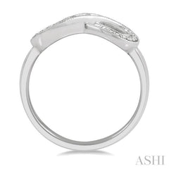 1/5 Ctw Baguette and Round Cut Diamond Infinity Ring in 10K White Gold