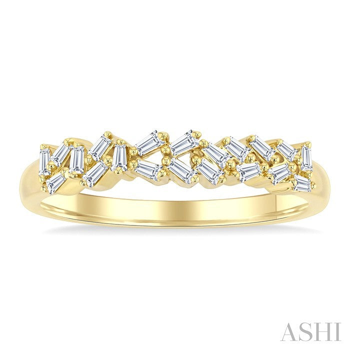 1/5 Ctw Scatter Baguette Cut Diamond Fashion Ring in 14K Yellow Gold