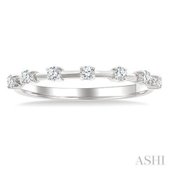 1/5 Ctw Round Cut Diamond Fashion Band in 14K White Gold