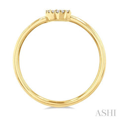 1/20 Ctw Initial 'C' Round Cut Diamond Fashion Ring in 10K Yellow Gold