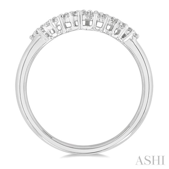 1/4 Ctw Scatter Round Cut Diamond Fashion Ring in 14K White Gold
