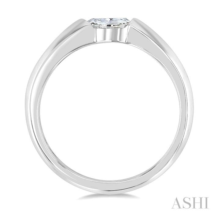 1/3 Ctw East-West Set Pear Cut Diamond Fashion Ring in 14K White Gold