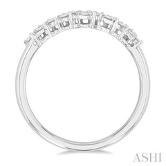 1/4 Ctw Scatter Baguette Cut Diamond Fashion Ring in 14K White Gold