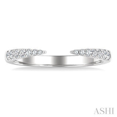 1/5 Ctw Graduated Round Cut Diamond Claw Open Fashion Ring in 10K White Gold
