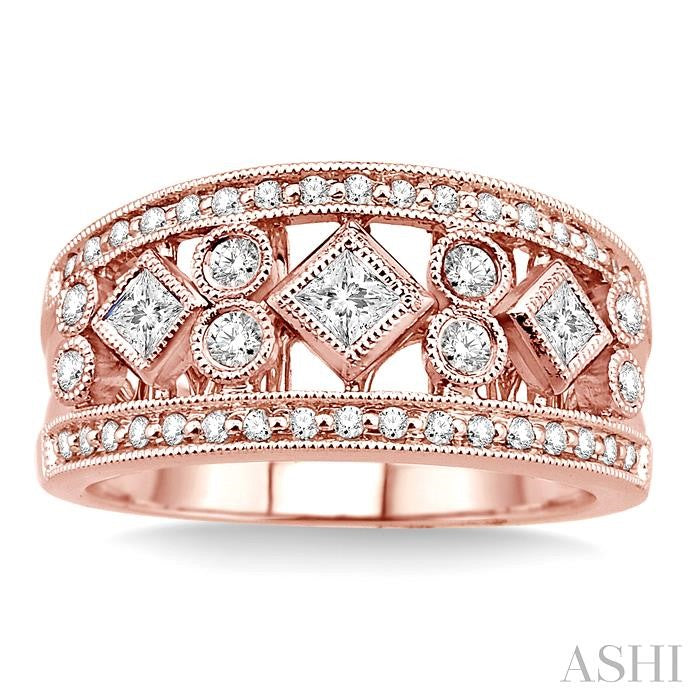 5/8 Ctw Diamond Fashion Ring in 14K Rose Gold