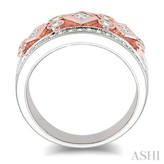 5/8 Ctw Diamond Fashion Ring in 14K White and Rose Gold