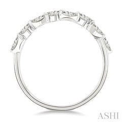 1/3 Ctw Zig-Zag Scatter Marquise Cut Diamond Fashion Band in 14K White Gold