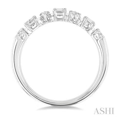 5/8 Ctw Mixed Cut Diamond Fashion Band in 14K White Gold