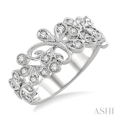 1/3 Ctw Round Cut Diamond Fashion Band in 14K White Gold