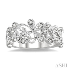 1/3 Ctw Round Cut Diamond Fashion Band in 14K White Gold
