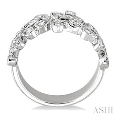 1/3 Ctw Round Cut Diamond Fashion Band in 14K White Gold
