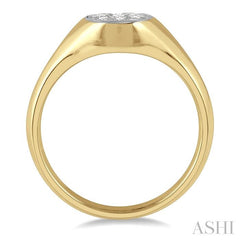 1/3 Ctw Round Shape Lovebright Diamond Ring in 14K Yellow and White Gold