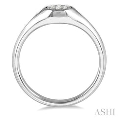 1/6 Ctw Round Shape Lovebright Diamond Ring in 14K White Gold