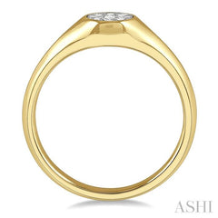 1/6 Ctw Round Shape Lovebright Diamond Ring in 14K Yellow and White Gold