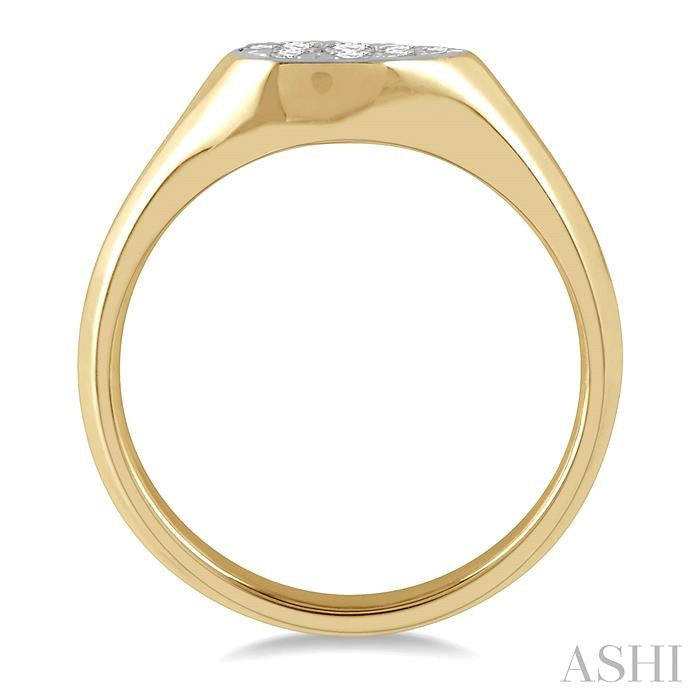 1/4 Ctw Pear Shape Lovebright Diamond Ring in 14K Yellow and White Gold