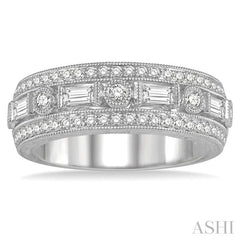 3/4 Ctw Diamond Fashion Band in 14K White Gold