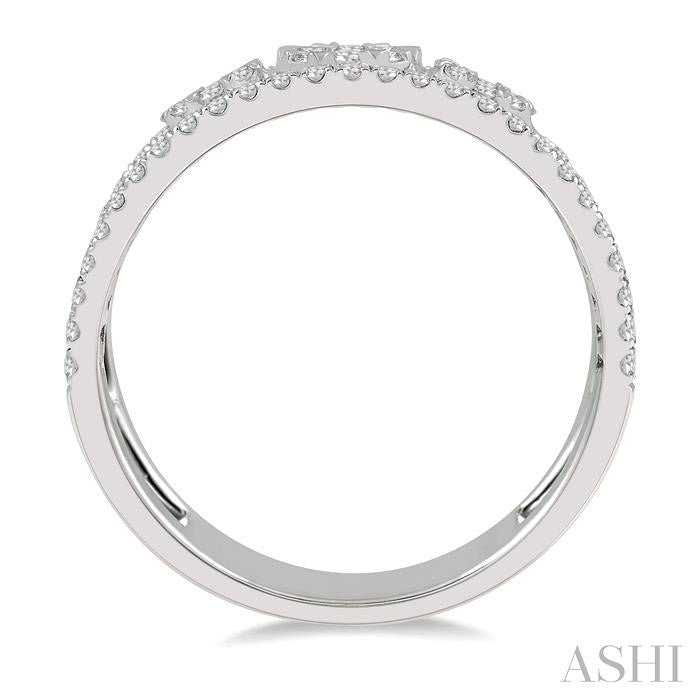 1/2 Ctw Lovebright Round Cut Diamond Ladies Ring in 14K White Gold