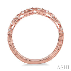 1/6 Ctw Round Cut Diamond Fashion Band in 14K Rose Gold