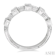 3/8 Ctw Marquise and Princess Cut Diamond Ladies Band in 14K White Gold