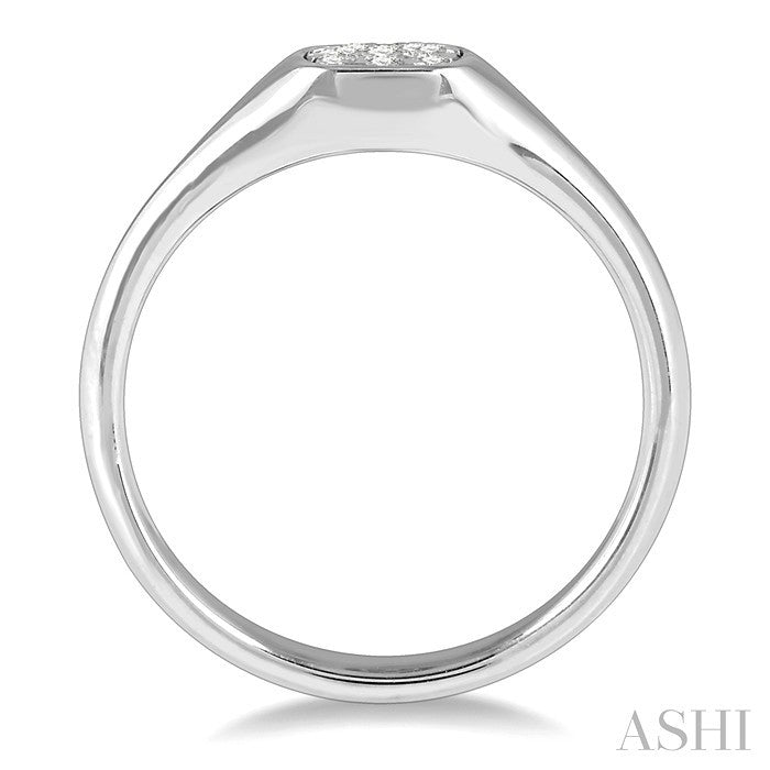 1/4 Ctw Cushion Shape Lovebright Diamond Ring in 14K White Gold