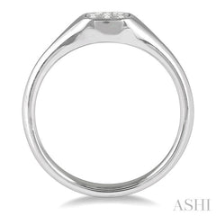 1/6 Ctw Cushion Shape Lovebright Diamond Ring in 14K White Gold