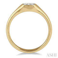 1/6 Ctw Cushion Shape Lovebright Diamond Ring in 14K Yellow and White Gold