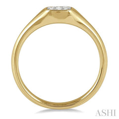 1/6 Ctw Cushion Shape Lovebright Diamond Ring in 14K Yellow and White Gold