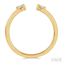 1/10 Ctw Open Center Round Cut Diamond Stackable Petite Ring in 10K Yellow Gold