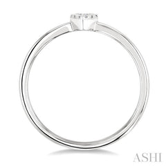 1/10 Ctw Lovebright Petite Pear Shape Round Cut Diamond Fashion Ring in 10K Yellow and White Gold