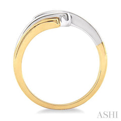 1/10 Ctw Modern Art Diamond 2stone Ring in 10K Yellow Gold