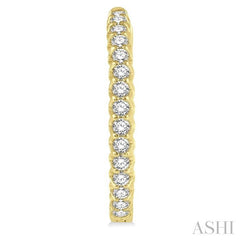 2 Ctw Inside-Out Round Cut Diamond Hoop Earrings in 14K Yellow Gold