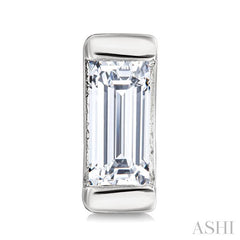 1/10 Ctw Baguette Diamond Petite Fashion Earrings in 10K White Gold