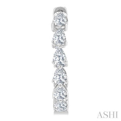 2 5/8 Ctw Inside-Out Pear Cut Diamond Fashion Hoop Earrings in 14K White Gold