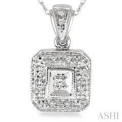 1/20 Ctw Round Cut Diamond Vintage Pendant in 14K White Gold with Chain