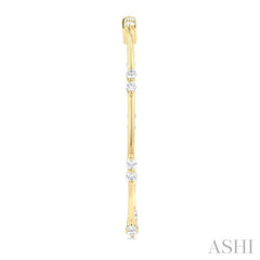 1 Ctw Front and Inner Back Round Cut Diamond Hoop Earrings in 14K Yellow Gold