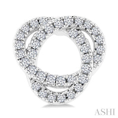 1/3 Ctw Trinity Knot Round Cut Diamond Fashion Stud Earrings in 10K White Gold