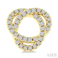 1/3 Ctw Trinity Knot Round Cut Diamond Fashion Stud Earrings in 10K Yellow Gold