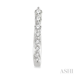 1/2 Ctw Journey Hoop Earrings in 14K White Gold