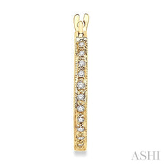 1/4 Ctw Round Cut Diamond Hoop Earrings in 14K Yellow Gold
