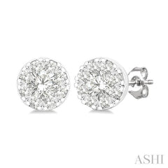 1/6 Ctw Lovebright Petite Round Shape Round Cut Diamond Fashion Stud Earring in 10K Yellow and White Gold