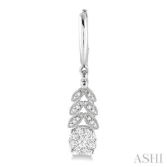 1/2 Ctw Lovebright Round Cut Diamond Earrings in 14K White Gold