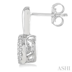3/8 Ctw Round Cut Diamond Emotion Earrings in 14K White Gold