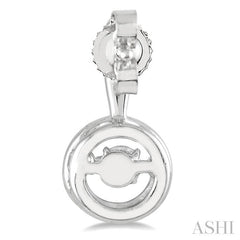 3/8 Ctw Round Cut Diamond Emotion Earrings in 14K White Gold