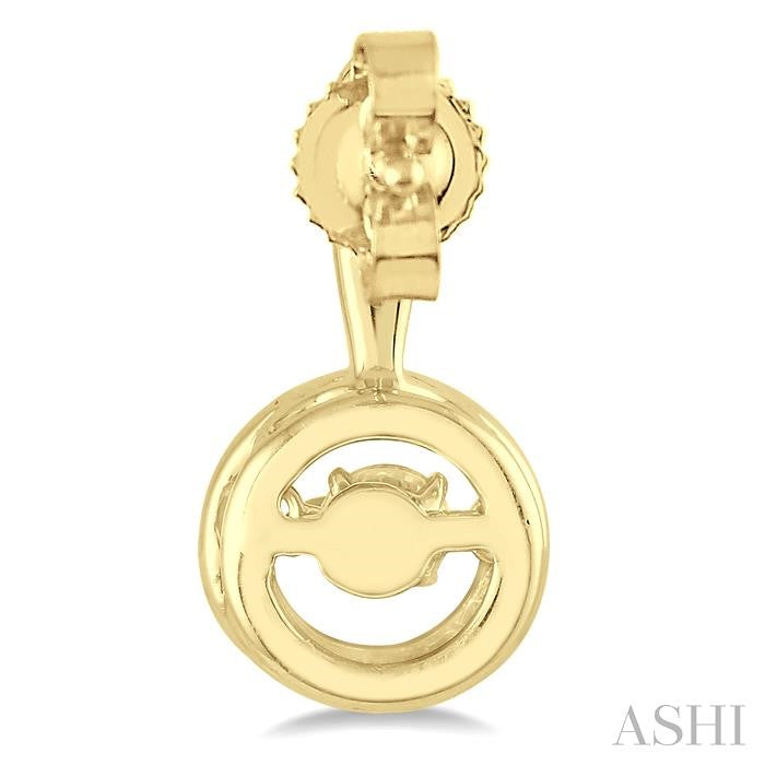 3/8 Ctw Round Cut Diamond Emotion Earrings in 14K Yellow Gold
