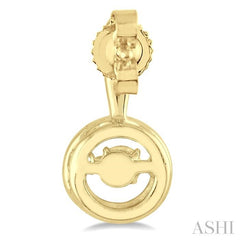 3/8 Ctw Round Cut Diamond Emotion Earrings in 14K Yellow Gold