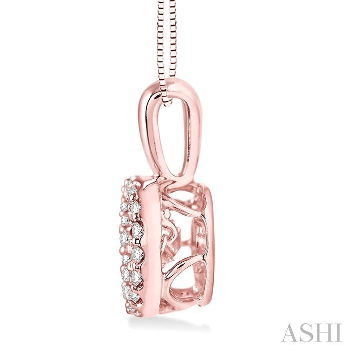1/3 Ctw Diamond Emotion Pendant in 14K Rose Gold with Chain