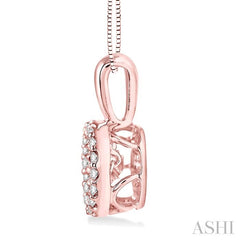 1/3 Ctw Diamond Emotion Pendant in 14K Rose Gold with Chain